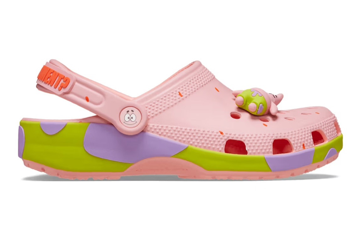 Pre-owned Crocs Classic Clog Patrick Star In Pink/green
