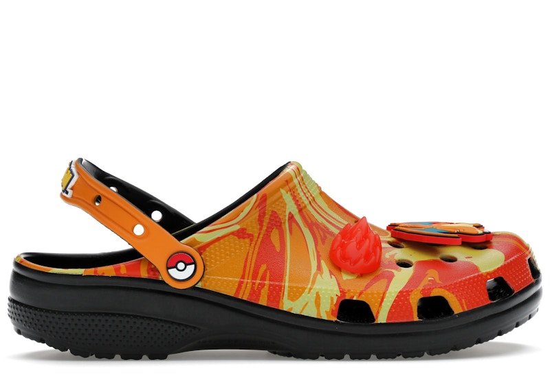 Pre-owned Crocs Men's  Classic Clog Pokémon Charizard Sneakers In Fire Red