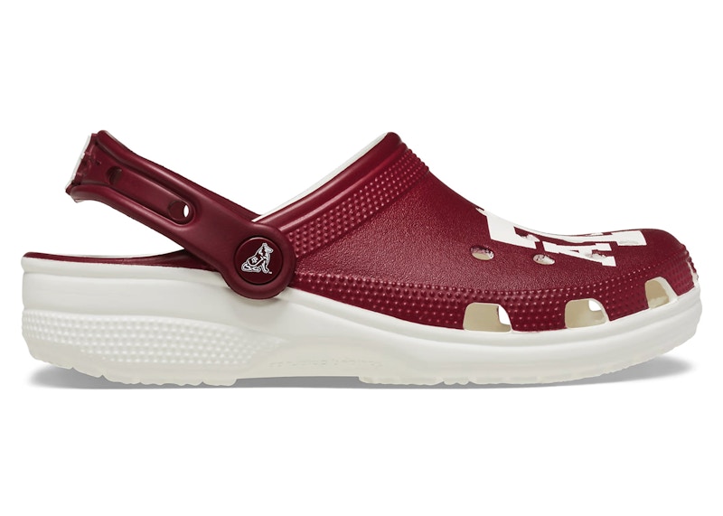 Pre-owned Crocs Men's Classic Clog Texas A&m Aggies Sneakers In White