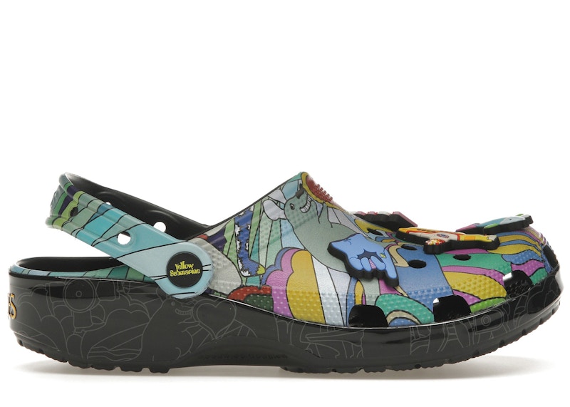 Pre-owned Crocs Men's  Classic Clog The Beatles Pepperland Sneakers In Color/black