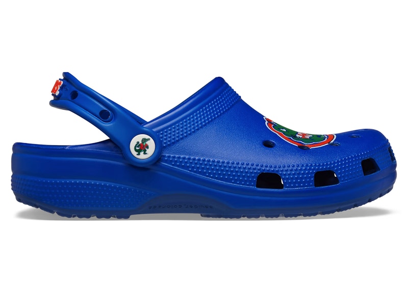 Pre-owned Crocs Men's  Classic Clog University Of Florida Gators Sneakers In Blue Jean