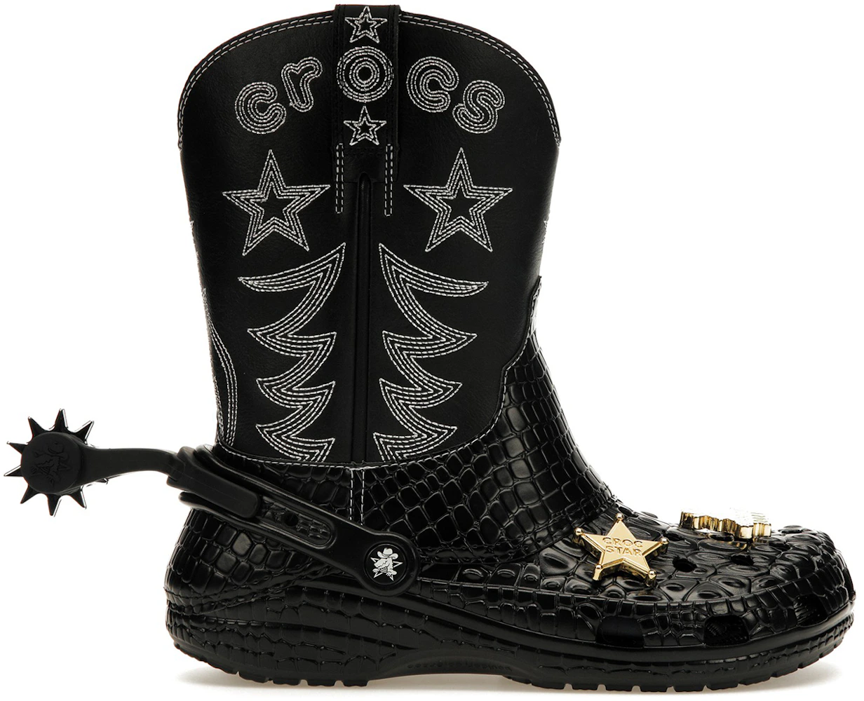 Crocs Classic Cowboy Boot Black Men's - 208695-001 - US