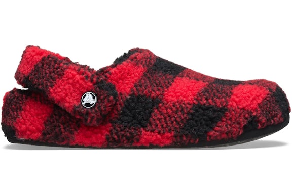 Crocs Classic Cozzzy Slipper Buffalo Check Rouge