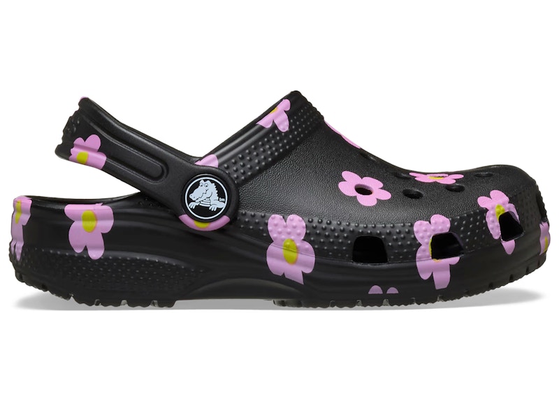 Crocs Classic Flower Clog Sneakers in Black