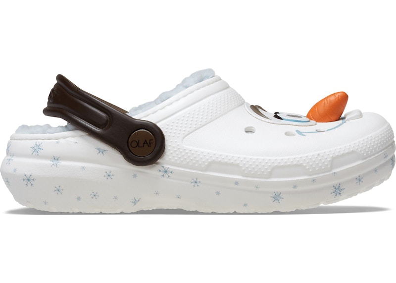 Pre-owned Crocs Classic Lined Clog Disney Frozen Olaf Sneakers