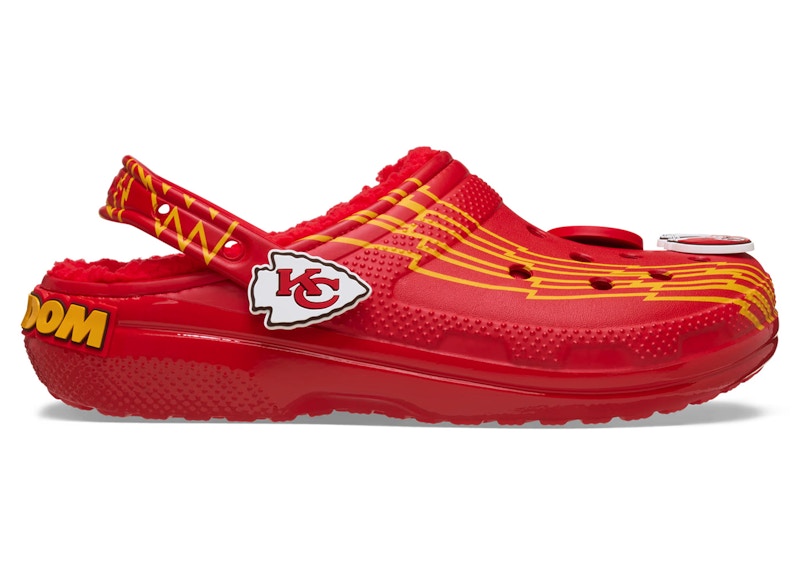 Pre-owned Crocs Men's  Classic Lined Clog Nfl Kansas City Chiefs Sneakers In Multi