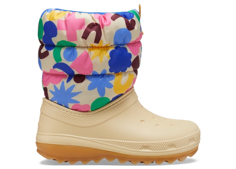 Crocs Classic Neo Puff Boot Shiitake Multi (Kids)