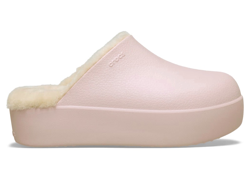 Pre-owned Crocs Dylan Platform Lined Clog (women's) Sneakers In Quartz/sandstone