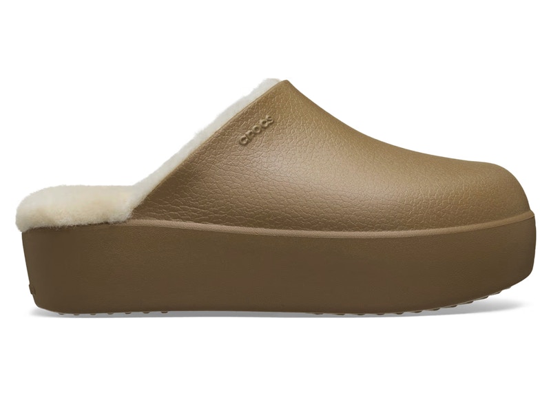 Pre-owned Crocs Dylan Platform Lined Clog (women's) Sneakers In Sepia/sandstone