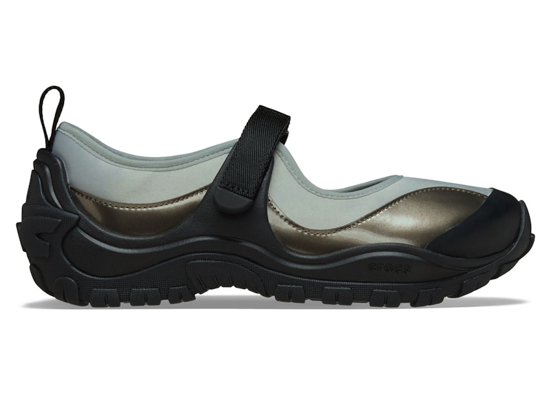 Pre-owned Crocs Exp Terre Ballet (women's) Sneakers In Gunmetal/black