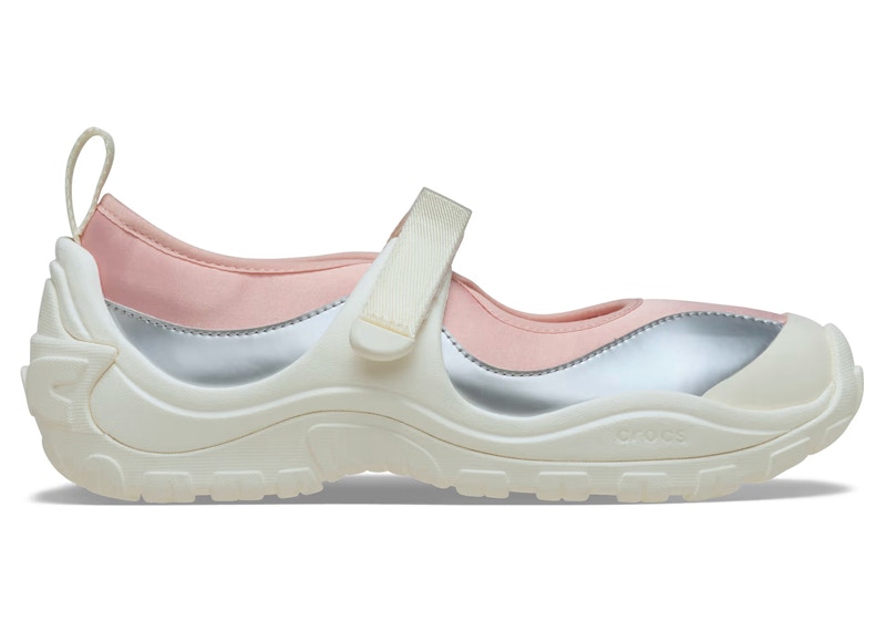 Pre-owned Crocs Exp Terre Ballet (women's) Sneakers In Silver/chalk
