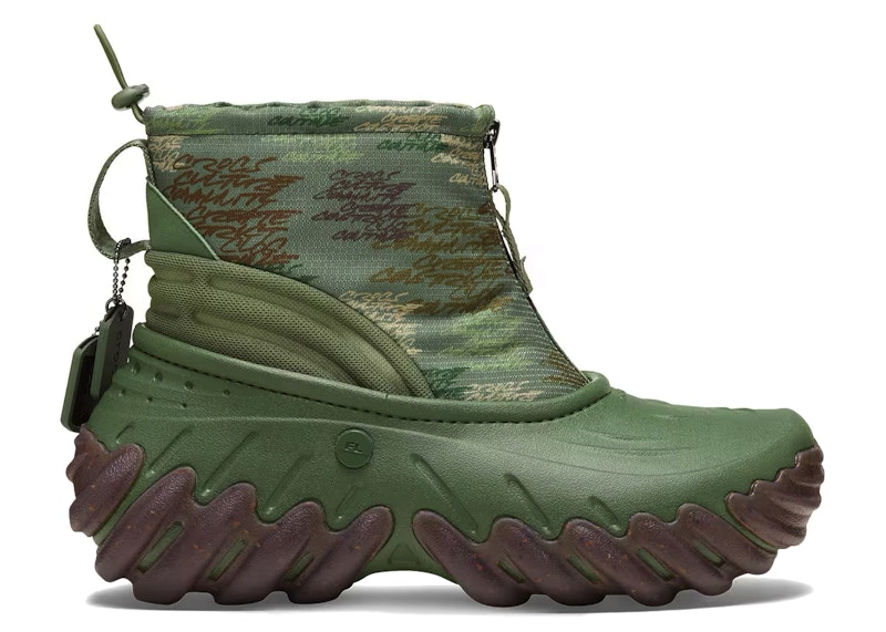 Pre-owned Crocs Men's  Echo Boot Futura Laboratories Sneakers In Green
