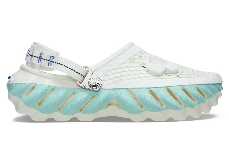 Pre-owned Crocs Men's Echo Clog Kanghyuk Blue Sneakers In White
