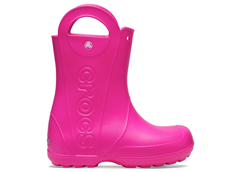 Crocs Handle It Rain Boot Pink Crush (Kids) - 211052-6TW - JP Crocs Handle It Rain Boot Pink Crush (Kids) - 211052-6TW - JP
