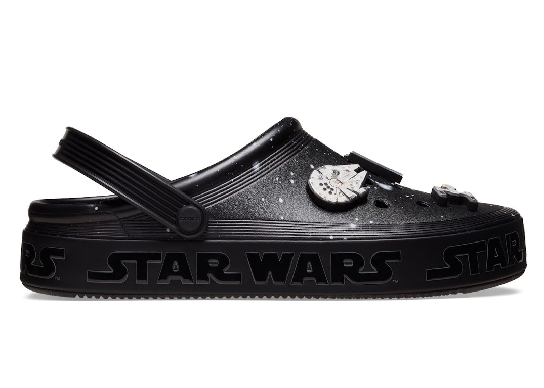 Pre-owned Crocs Off Court Clog Star Wars The Galaxy In Black
