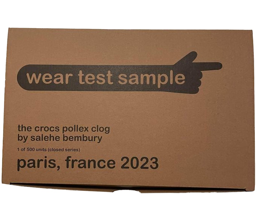 Pre-owned Crocs Pollex Clog By Salehe Bembury Wear Test Sample (1 Of 500) (paris Fashion Week Exclusive) In White/black
