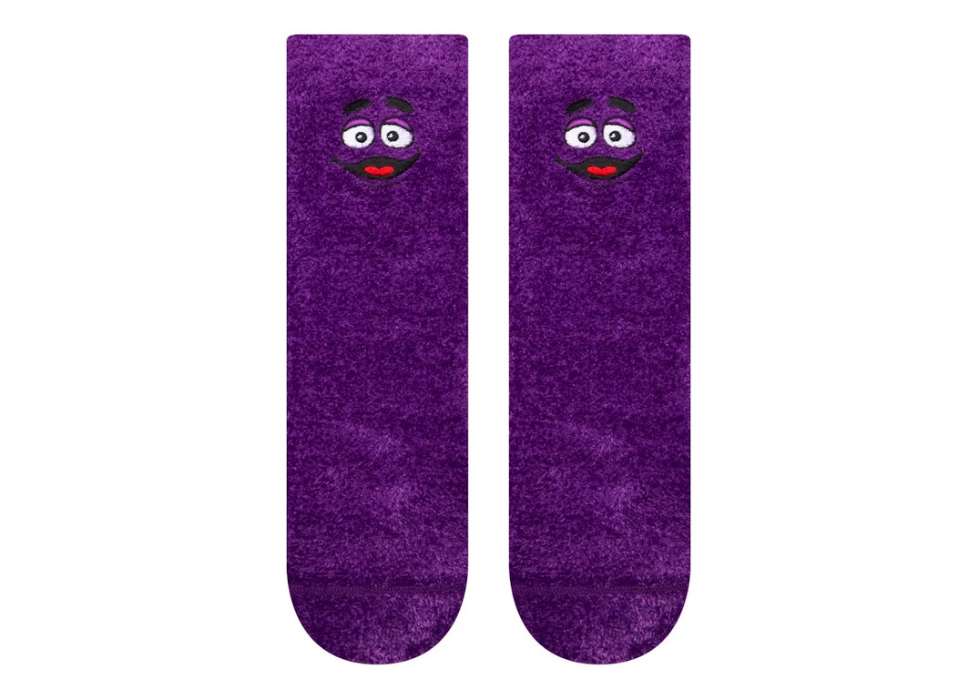 Pre-owned Crocs X Mcdonald's Grimace Socks Purple