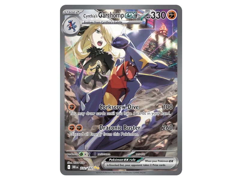 Cynthia's Garchomp ex 2025 Pokémon Scarlet & Violet Destined