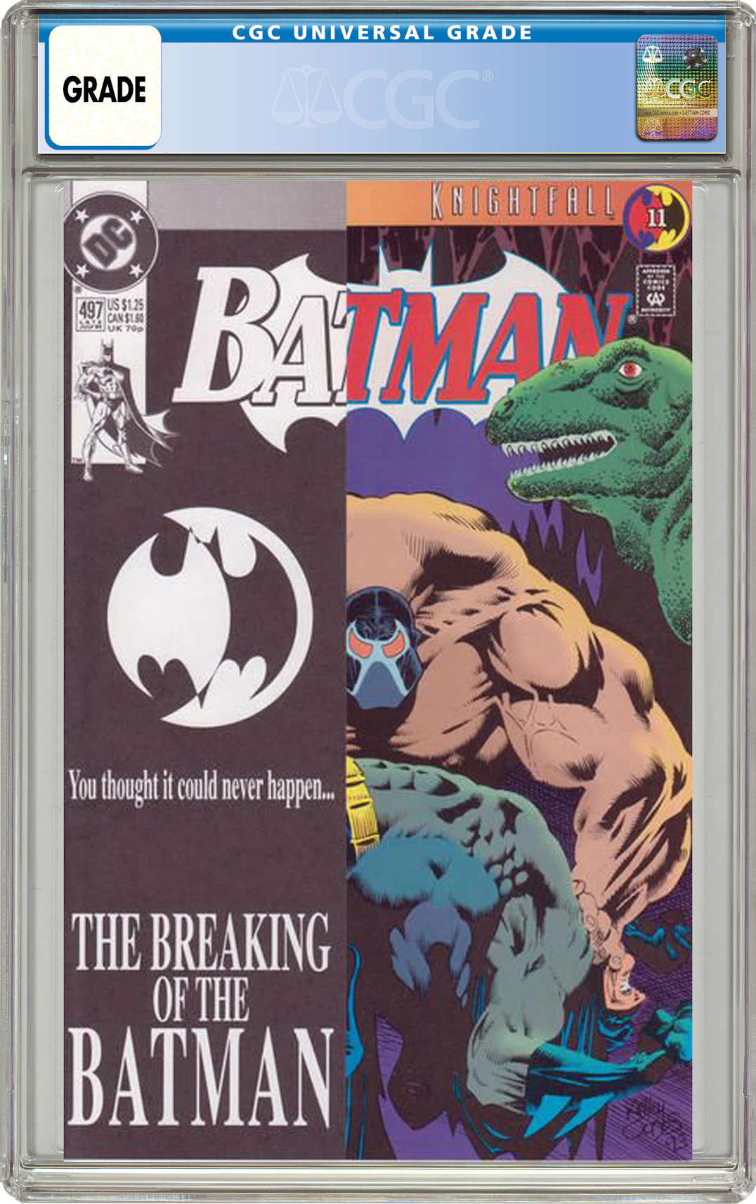 DC Batman #497 (Bane Key Issue) Comic Book CGC Graded - US