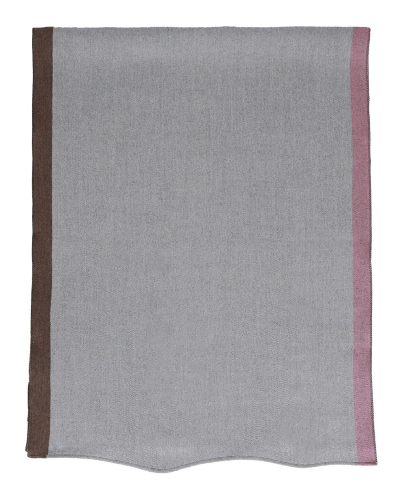 Pre-owned D'estree Women's Pierre Wool Scarf In Grey In Gray