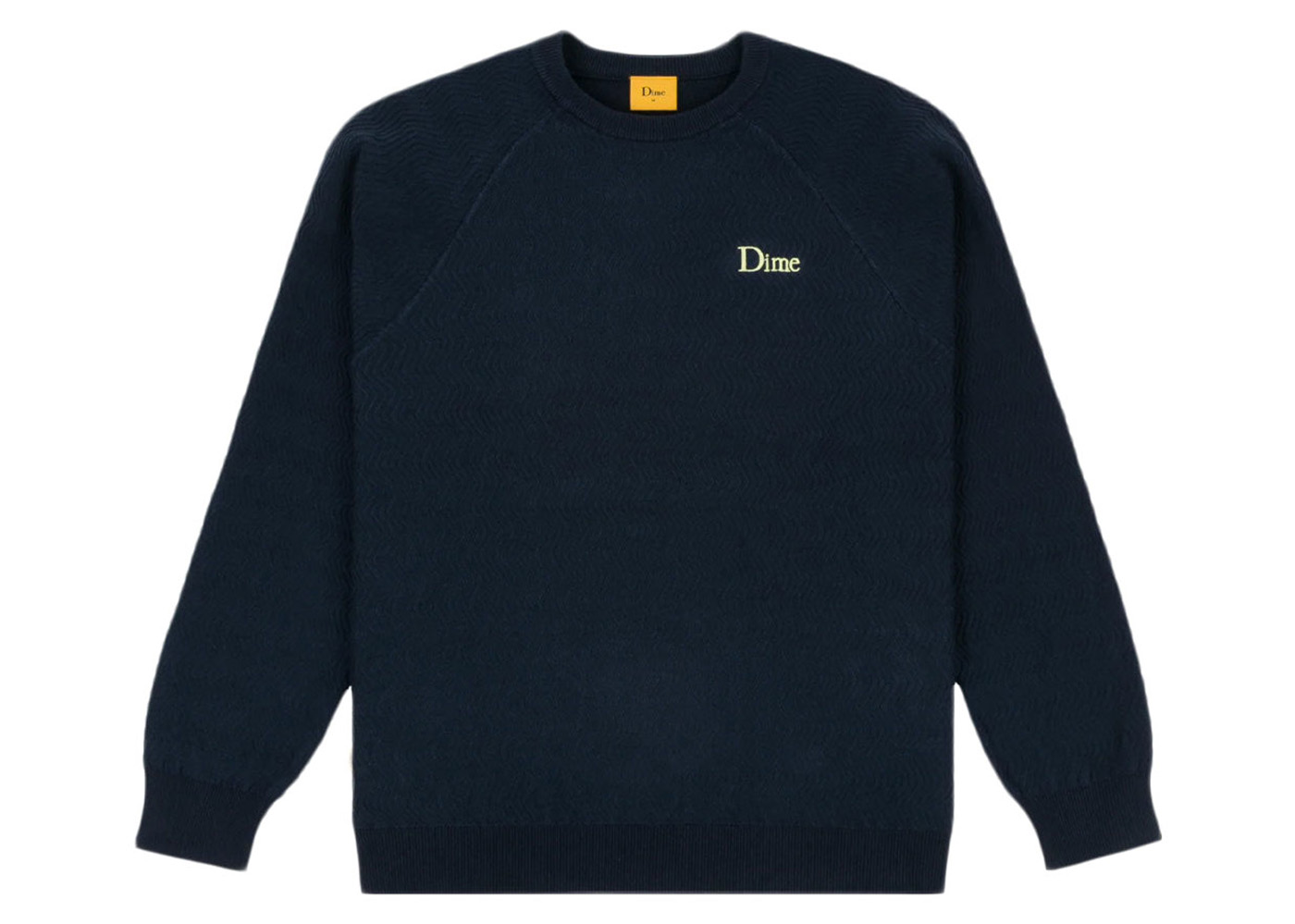 DIME Wave Cable Knit Sweater Navy - US