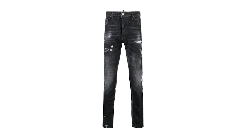 【お試し価格！】 Dsquared2 Jeans Wash Ripped Splattered Paint Jean Guy Cool パンツ