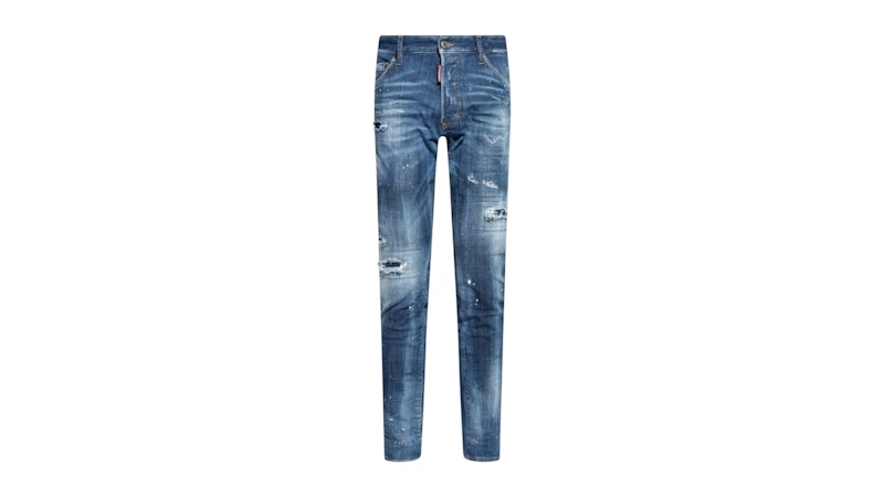 Dsquared2 Cool Guy Jean Reinforced Ripped Wash Jeans Blue