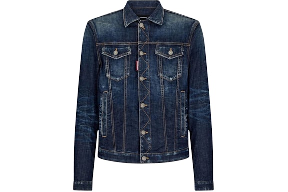 Dsquared2 Dark Navy Denim Jacket Blue