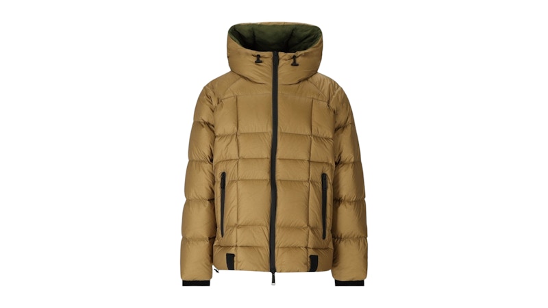 Dsquared2 Printed Logo Walnut Hooded Down Jacket Brown