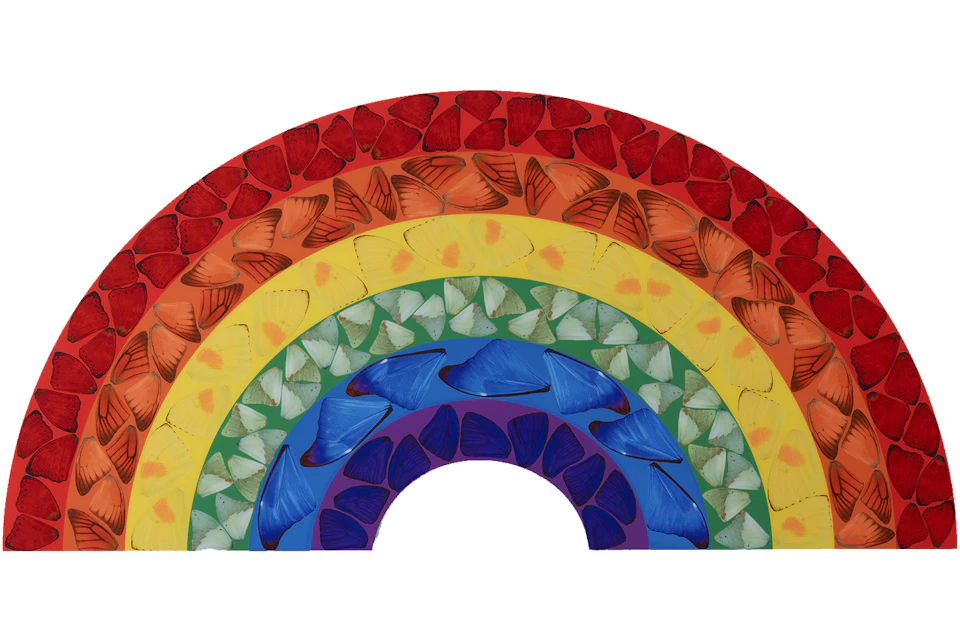 Damien Hirst Butterfly Rainbow Large Metal Print (Stamped Signature, Edition of 1497)