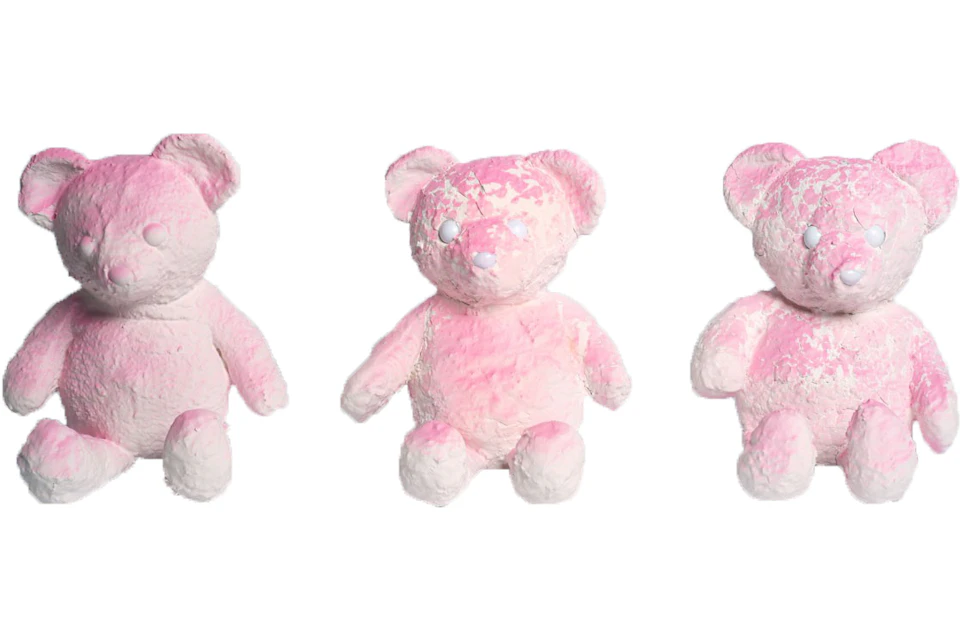 Daniel Arsham Cracked Bear Figure Pink