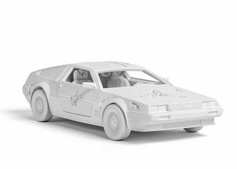 Daniel Arsham ERODED DELOREAN Figure (Edition of 500) White