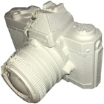 Daniel Arsham Reach Ruin Nikon Nikkormat Eroded Camera Future Relic Figure White