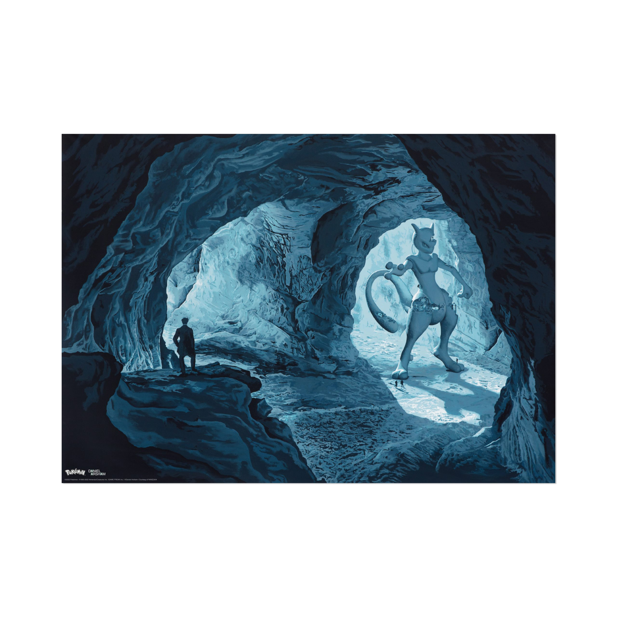 Daniel Arsham x Pokemon Cave of Mewtwo A2 Poster Blue