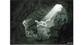 Daniel Arsham x Pokemon Cave of Pikachu A2 Poster Grey