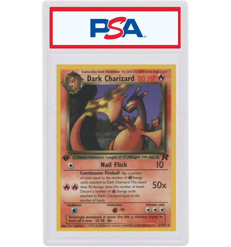 Dark Charizard 2000 Pokemon TCG Team Rocket 1st Edition 21/82 (PSA or BGS Graded) - 2000 - US Dark Charizard 2000 Pokemon TCG Team Rocket 1st Edition 21/82 (PSA or BGS Graded) - 2000 - US
