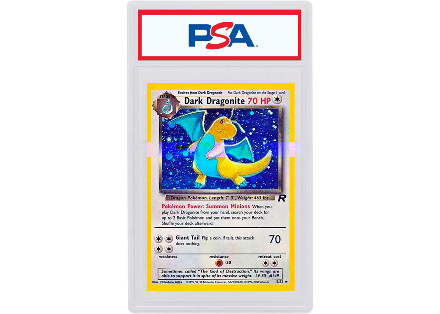 Dark Dragonite-Holo 2000 Pokemon TCG Team Rocket #5/82 (PSA or BGS Graded) - 2000 - US Dark Dragonite-Holo 2000 Pokemon TCG Team Rocket #5/82 (PSA or BGS Graded) - 2000 - US