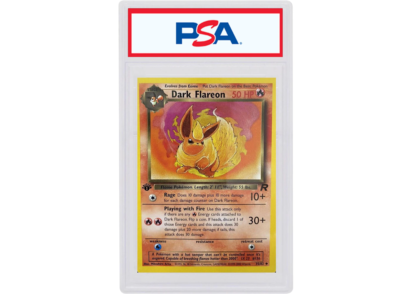 Dark Flareon 2000 Pokemon TCG Rocket 1st Edition #35 (PSA or BGS Graded) - 2000 - US Dark Flareon 2000 Pokemon TCG Rocket 1st Edition #35 (PSA or BGS Graded) - 2000 - US