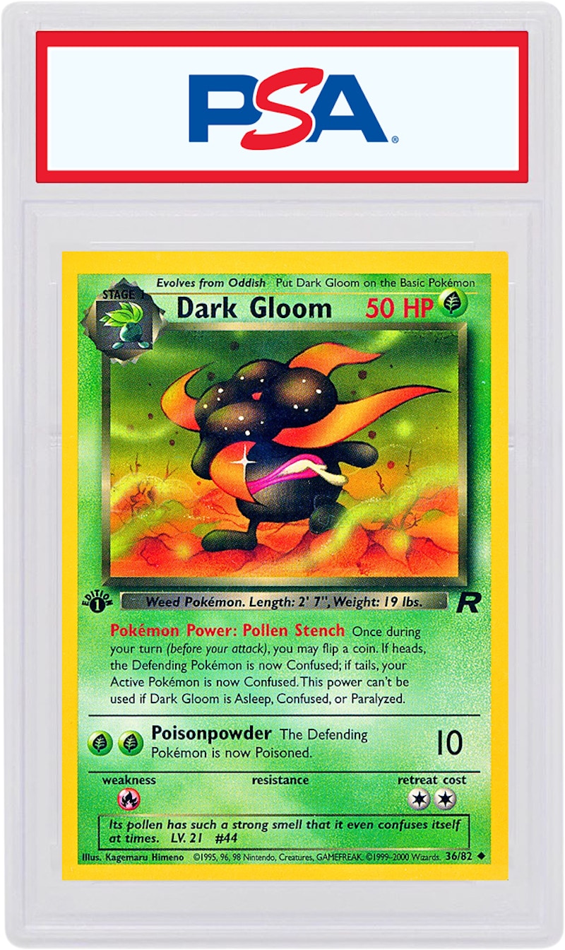 Dark Weezing Holo 2000 Pokemon TCG Team Rocket 1st Edition #14/82