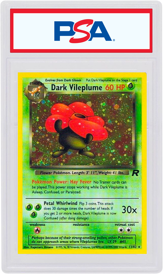 Dark Vileplume-Holo 2000 Pokemon TCG Team Rocket #13/82 - 2000 - US