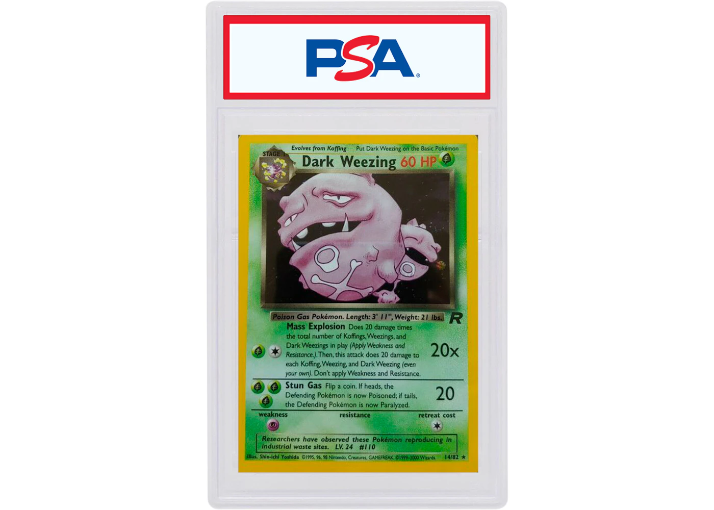 Dark Weezing Holo 2000 Pokemon TCG Team Rocket #14/82 (PSA or BGS Graded) - 2000 - US Dark Weezing Holo 2000 Pokemon TCG Team Rocket #14/82 (PSA or BGS Graded) - 2000 - US