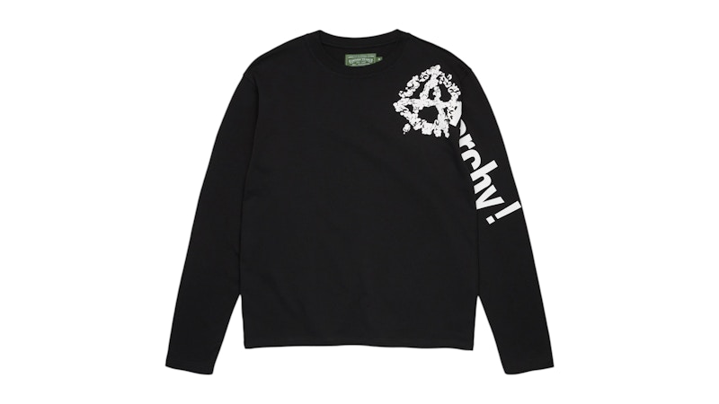 DENIM TEARS ロングTシャツ　黒 Denim Tears Anarchy Wreath Long Sleeve Tee Black Men's - SS26 - GB