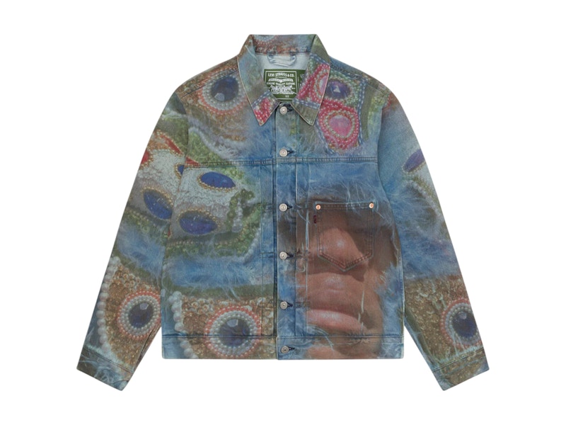 Pre-owned Denim Tears Men's Big Chief Demond Type1 Jean Jacket