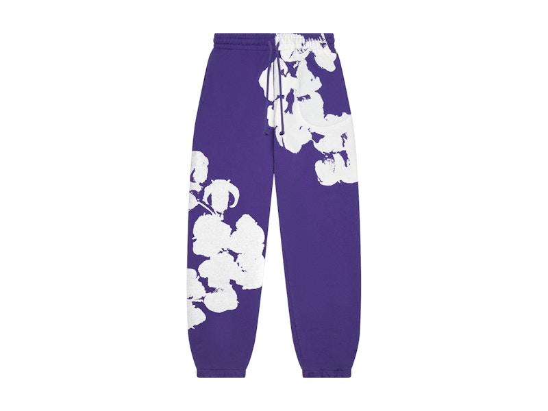 Denim Tears Big Cotton Wreath Sweatpants Purple Men's - SS25 Denim Tears Big Cotton Wreath Sweatpants Purple Men's - SS25