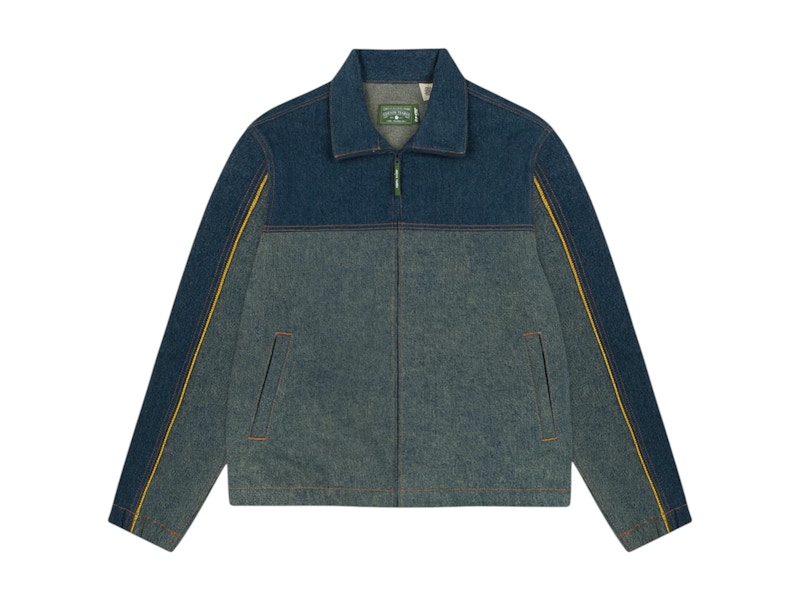 Pre-owned Denim Tears Men's Cotton Fleur Delis Denim Track Jacket In Multi