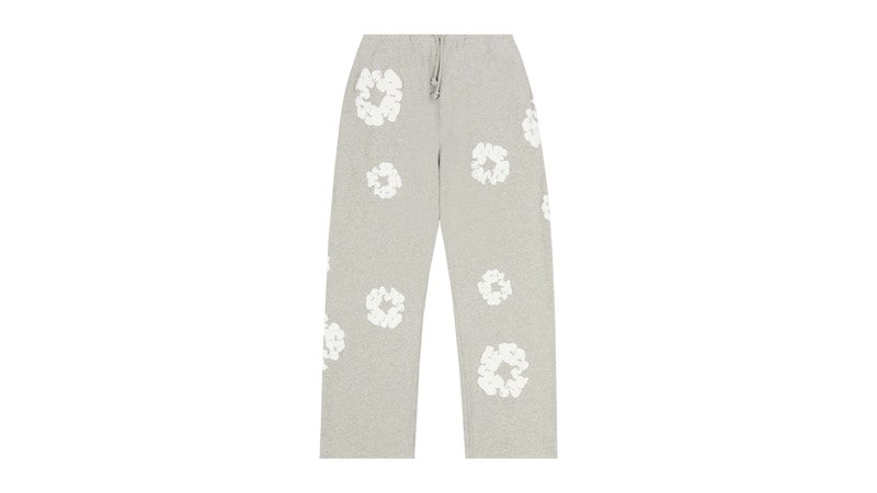 Pre-owned Denim Tears Men's Cotton Wreath Baggy Sweatpants In Grey In Gray