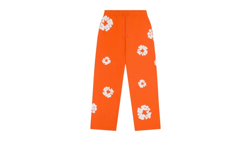 Denim Tears Cotton Wreath Baggy Sweatpants Orange Men's - FW25 - GB