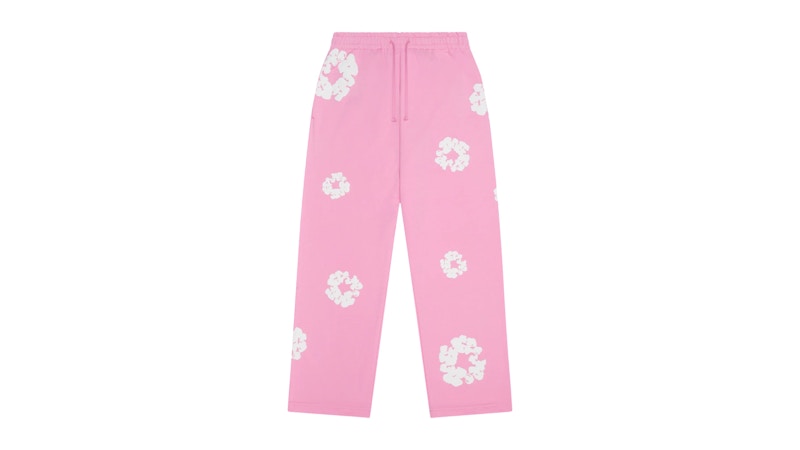 Denim Tears Cotton Wreath Baggy Sweatpants Pink Men's - FW25 - US