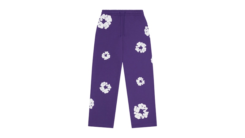 Denim Tears Cotton Wreath Baggy Sweatpants Purple Men's - FW25 - US