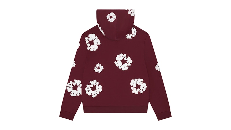 Denim Tears Cotton Wreath Hoodie Burgundy
